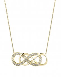 DOUBLE INFINITY STYLE DIAMOND NECKLACE (TN612)