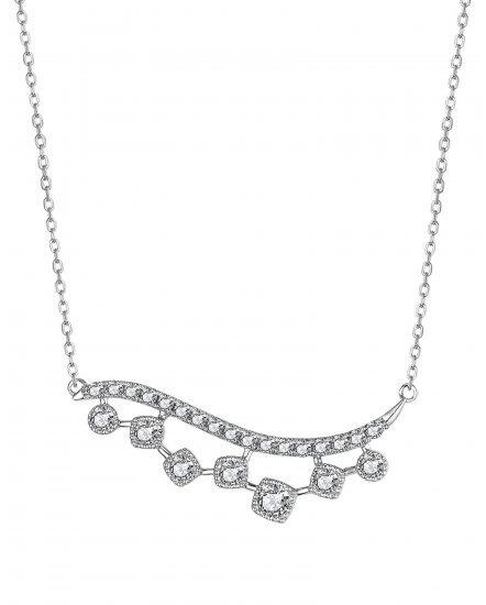 CURVED STYLE DIAMOND NECKLACE (TN615)