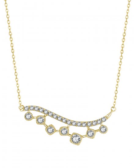 CURVED STYLE DIAMOND NECKLACE (TN615)