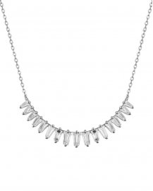 CURVED STYLE BAGUETTE DIAMOND NECKLACE (TN622)