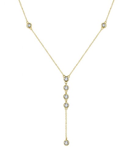 DIAMOND BY THE YARD DANGLE DROP NECKLACE (TN626)