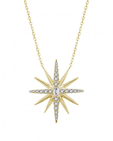 NORTH STAR STYLE DIAMOND NECKLACE (TN630)