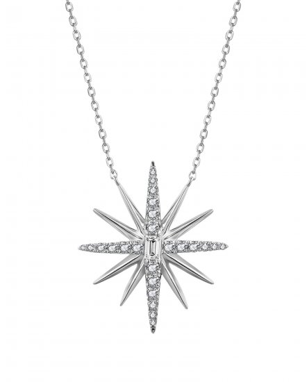 NORTH STAR STYLE DIAMOND NECKLACE (TN630)