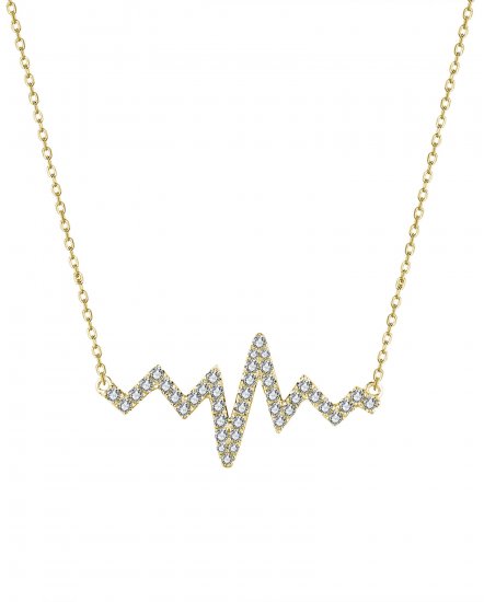 HEARTBEAT STYLE DIAMOND NECKLACE (TN637)