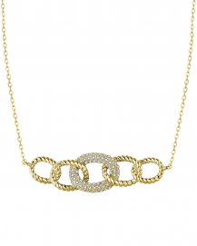 INTER LINKED STYLE DIAMOND NECKLACE (TN638)