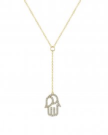 HAMZA DIAMOND DANGLE DROP NECKLACE (TN648)