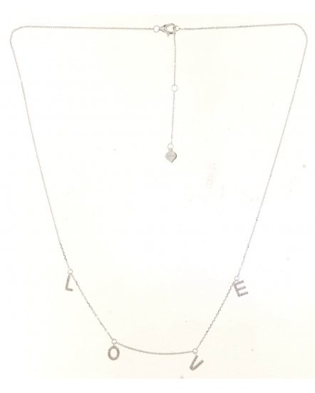 LOVE LETTER STYLE DIAMOND DANGLE NECKLACE (TN652)