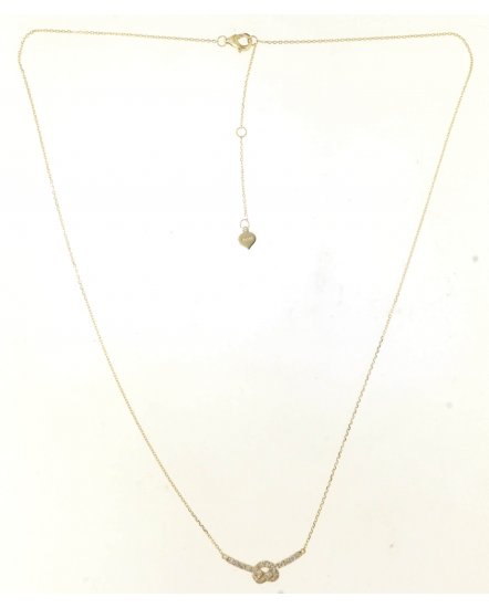 KNOT STYLE CURVED DIAMOND NECKLACE (TN655)