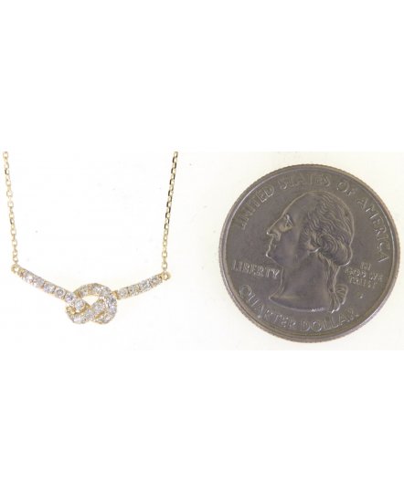 KNOT STYLE CURVED DIAMOND NECKLACE (TN655)