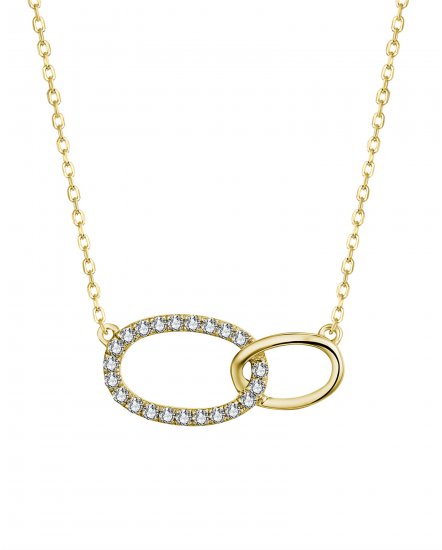 DOUBLE OVAL INTER LINKED DIAMOND NECKLACE (TN659)