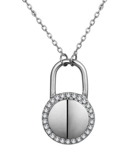LOCK STYLE DIAMOND NECKLACE (TN663)