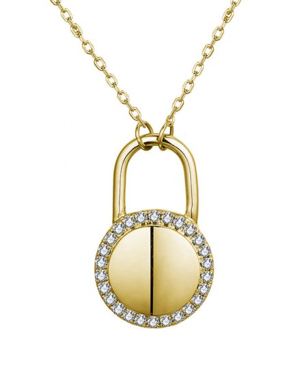 LOCK STYLE DIAMOND NECKLACE (TN663)