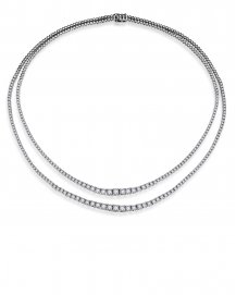 DOUBLE LAYER TENNIS DIAMOND NECKLACE (TN670)