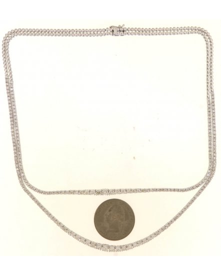 DOUBLE LAYER TENNIS DIAMOND NECKLACE (TN670)