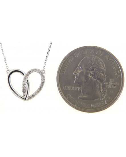 HEART SHAPE INTER LINKED DIAMOND NECKLACE (TN675)