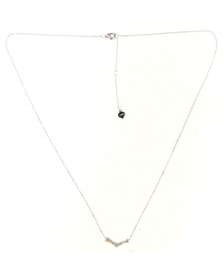 V SHAPE BAGUETTE DIAMOND NECKLACE (TN678)