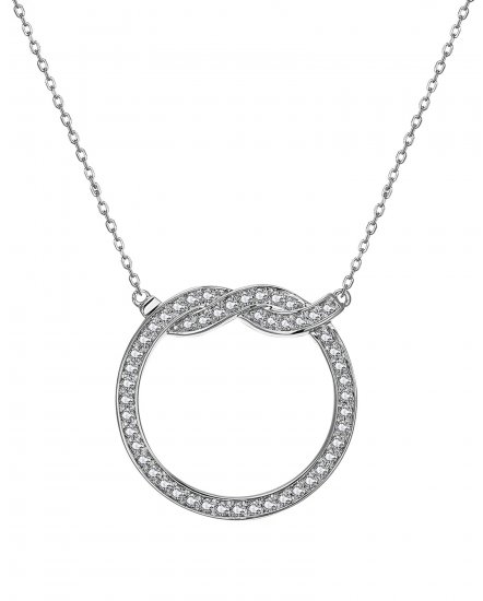 KNOT STYLE ROUND DIAMOND NECKLACE (TN686)