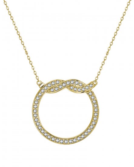 KNOT STYLE ROUND DIAMOND NECKLACE (TN686)