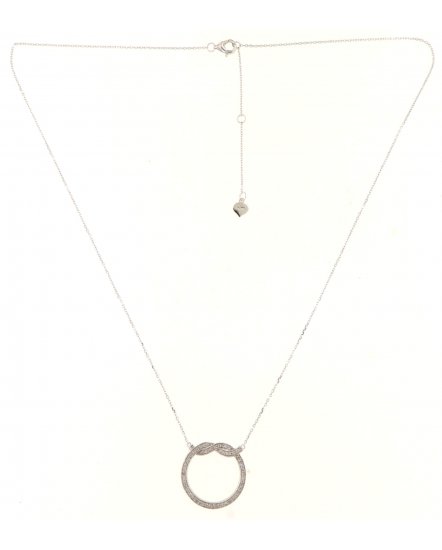 KNOT STYLE ROUND DIAMOND NECKLACE (TN686)