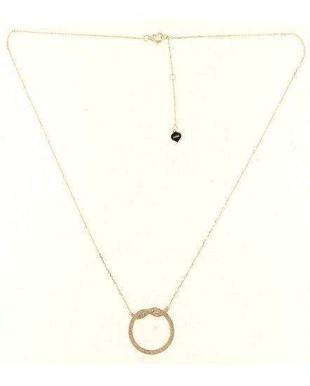 KNOT STYLE ROUND DIAMOND NECKLACE (TN686)