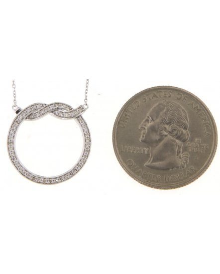 KNOT STYLE ROUND DIAMOND NECKLACE (TN686)