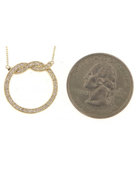 KNOT STYLE ROUND DIAMOND NECKLACE (TN686)