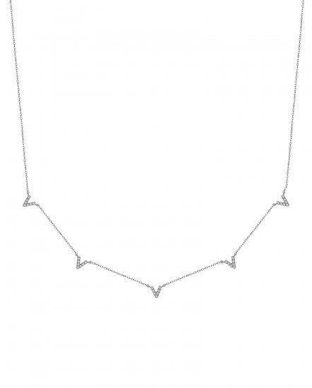 V STYLE DIAMOND NECKLACE (TN687)