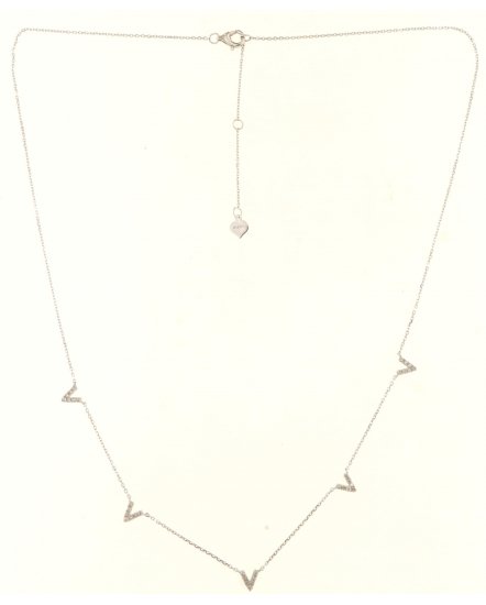 V STYLE DIAMOND NECKLACE (TN687)