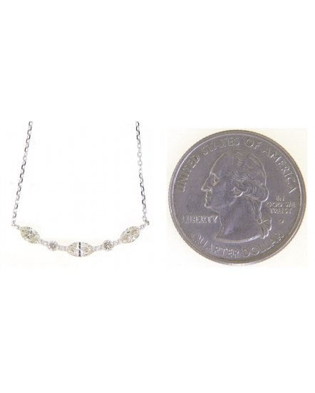 MARQUISE DIAMOND CURVED NECKLACE (TN690)