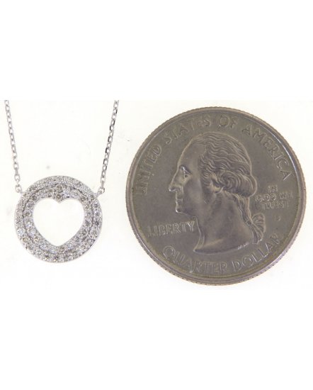 HEART SHAPE ROUND DIAMOND NECKLACE (TN696)