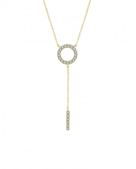 ROUND DIAMOND DANGLE DROP NECKLACE (TN697)