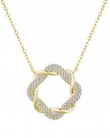 INTER LINKED STYLE DIAMOND NECKLACE (TN704)