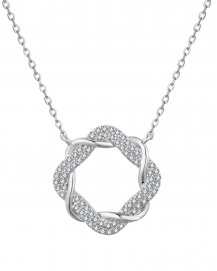 INTER LINKED STYLE DIAMOND NECKLACE (TN704)