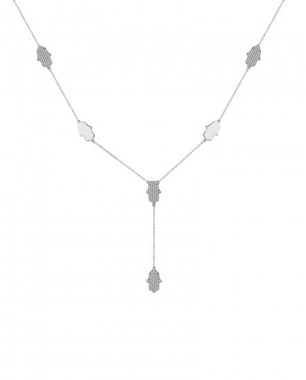 HAMZA DIAMOND DANGLE DROP NECKLACE (TN705)