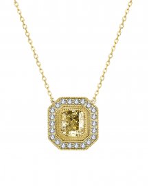 MULTI TONE CUSHION DIAMOND NECKLACE (TN707)