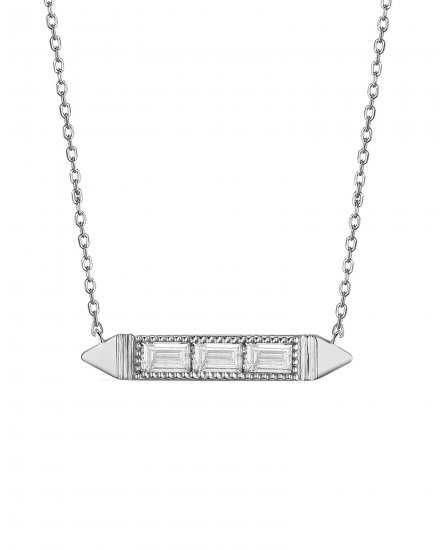 BAGUETTE DIAMOND NECKLACE (TN723)