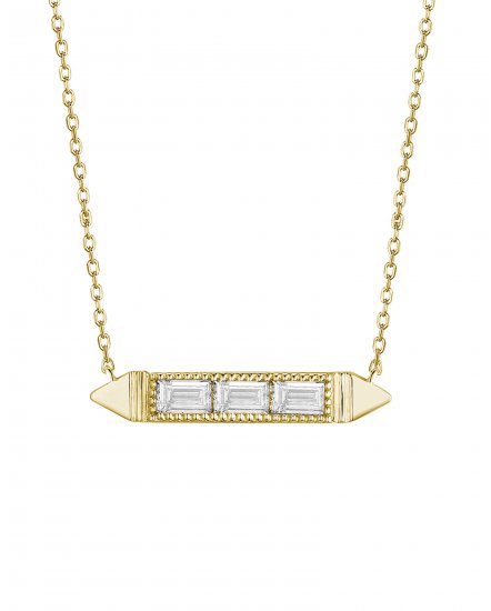 BAGUETTE DIAMOND NECKLACE (TN723)