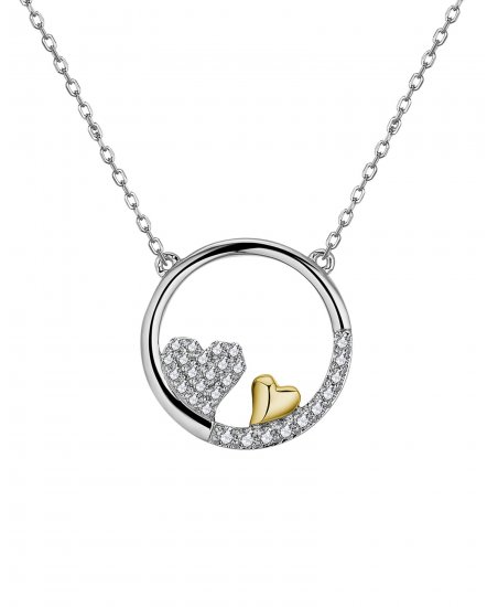 HEART SHAPE ROUND DIAMOND NECKLACE (TN733)