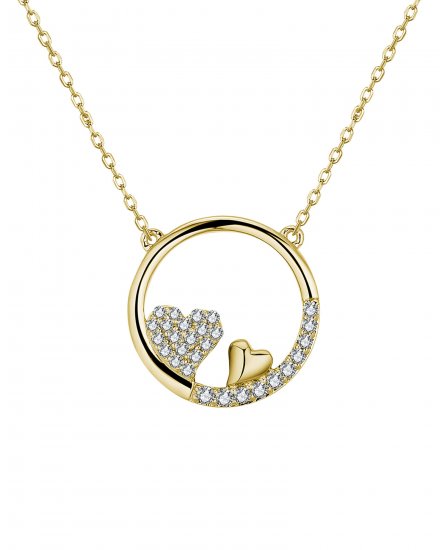 HEART SHAPE ROUND DIAMOND NECKLACE (TN733)