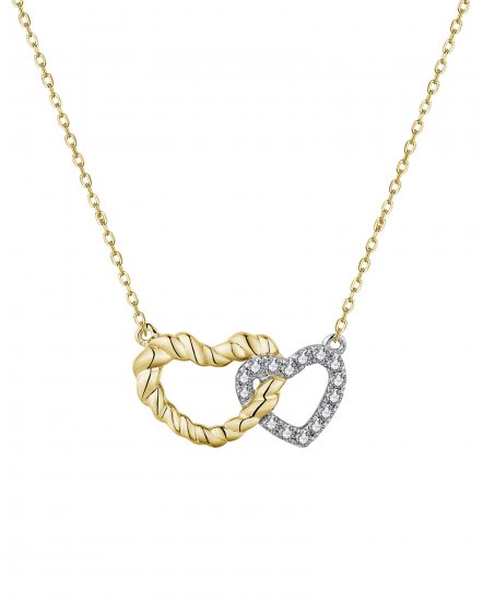 HEART SHAPE INTER LINKED DIAMOND NECKLACE (TN737)
