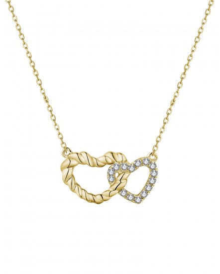 HEART SHAPE INTER LINKED DIAMOND NECKLACE (TN737)