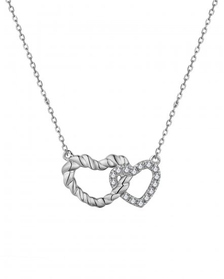 HEART SHAPE INTER LINKED DIAMOND NECKLACE (TN737)