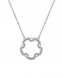 CRISS CROSS STYLE ROUND DIAMOND NECKLACE (TN746)