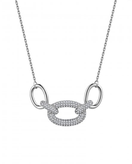 INTER LINKED STYLE DIAMOND NECKLACE (TN751)