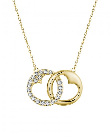 HEART SHAPE INTER LINKED DIAMOND NECKLACE (TN756)