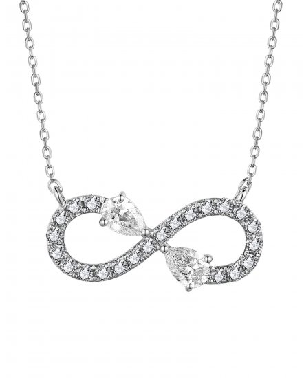 INFINITY STYLE PEAR DIAMOND NECKLACE (TN760)