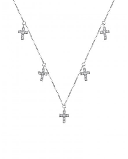 CROSS DIAMOND DANGLE NECKLACE (TN763)