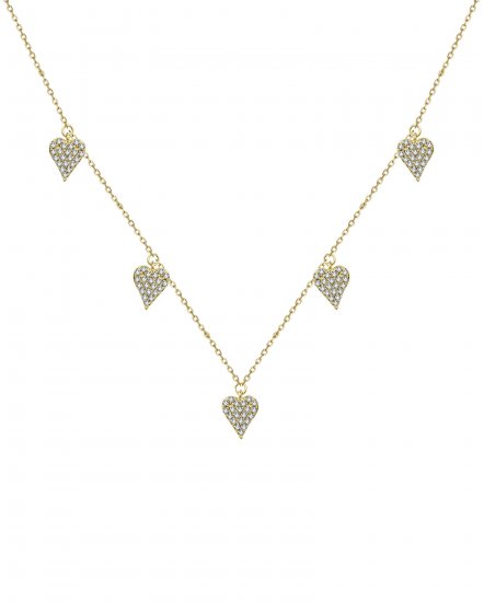 HEART SHAPE DIAMOND DANGLE NECKLACE (TN764)