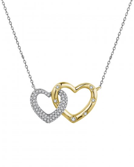 HEART SHAPE INTER LINKED DIAMOND NECKLACE (TN771)