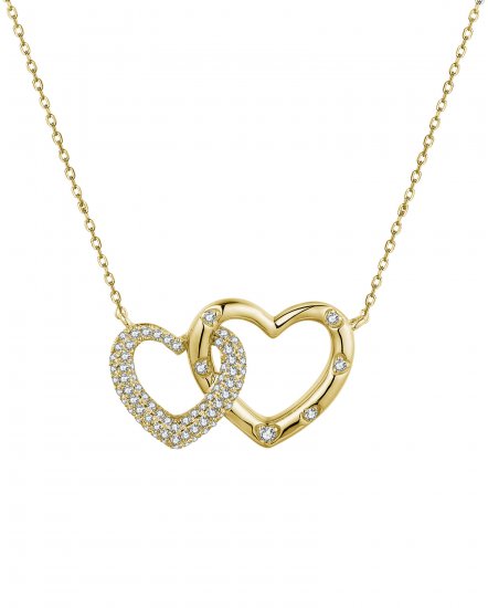 HEART SHAPE INTER LINKED DIAMOND NECKLACE (TN771)